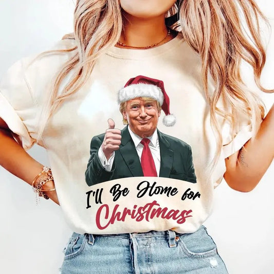 I'll Be Home for Christmas Shirt, Christmas Trump Shirt, Family Christmas Shirt, Christmas Republican Shirt, Christmas Party Shirt