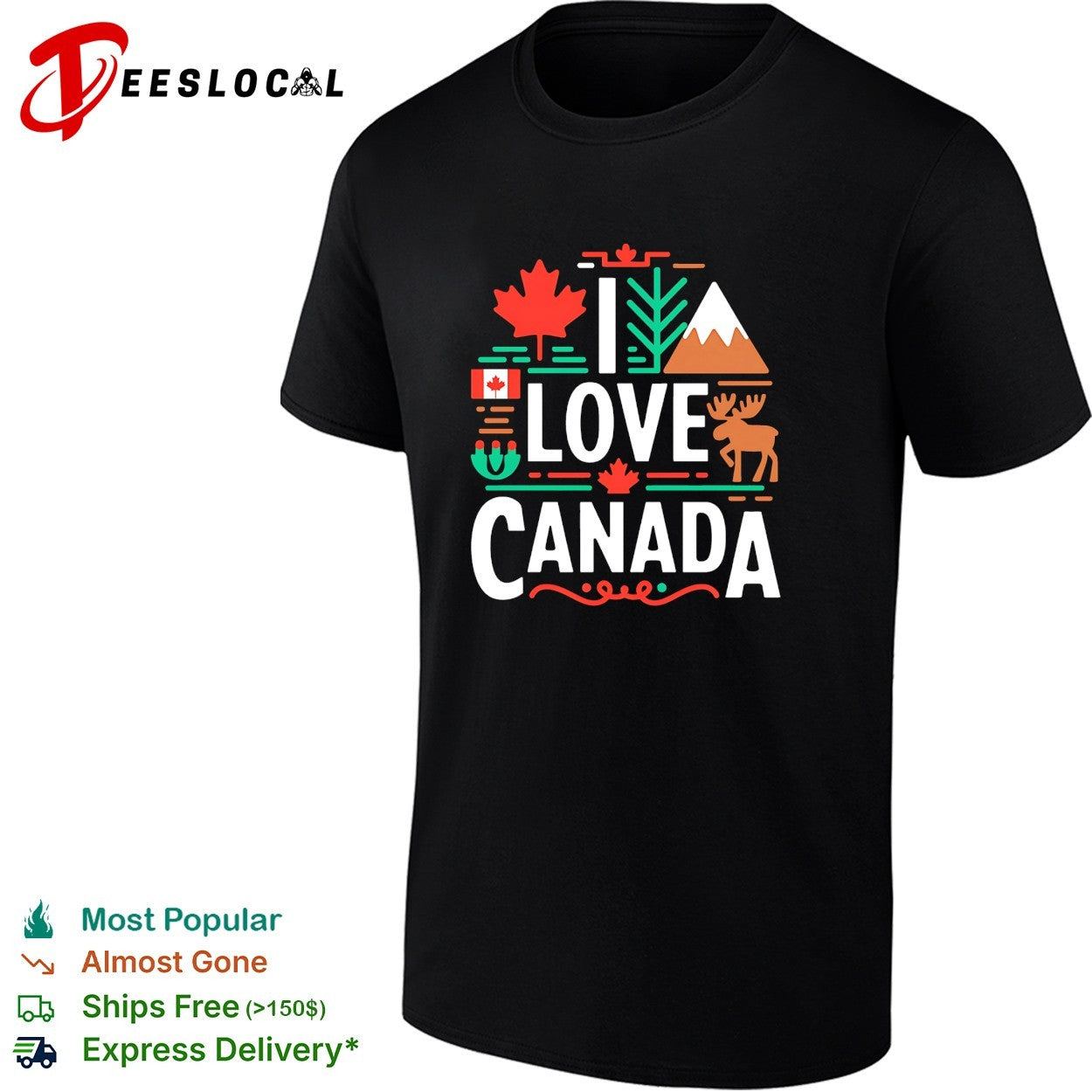 I love Canada maple leaf moose shirt