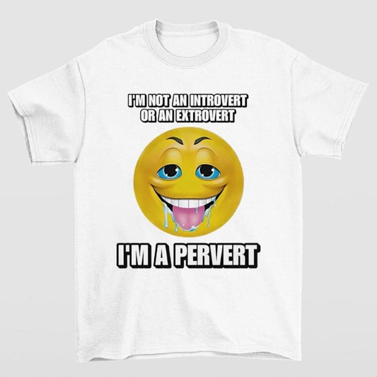 I'm Not An Introvert Or An Extrovert I'm A Pervert Shirt Bold and Hilarious Graphic Tee for Everyday Wear