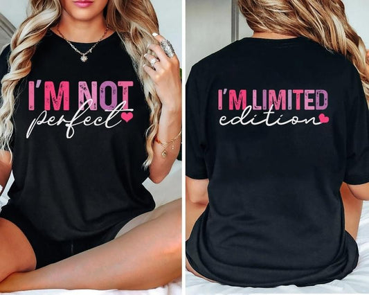 I'm Not Perfect I'm Limited Edition Sweatshirt You Matter Always Shirtretro Positive Quotes Boho Inspirational Sleeve Shirtlove Yourself