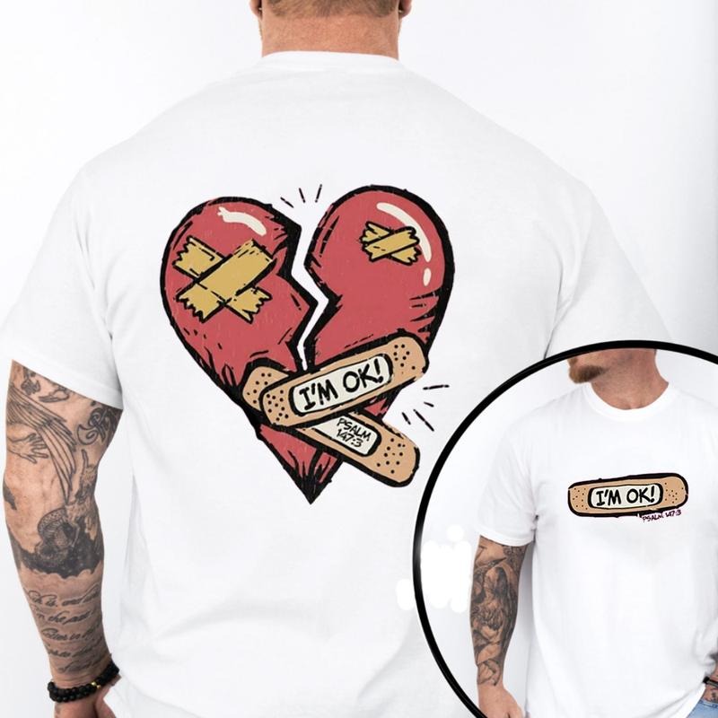 I'm Ok Christian Tee Cotton Casual Street Style Crew Neck Short Sleeve T-Shirt Top for Unisex