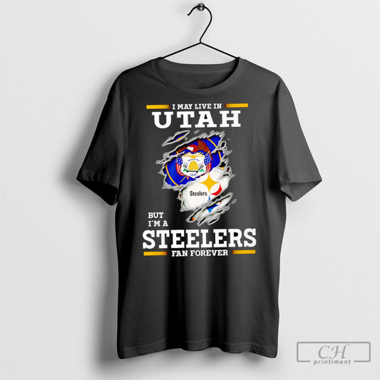 I May Live In Utah But Im A Steelers Fan Forever - clothing by TeeHivey.com