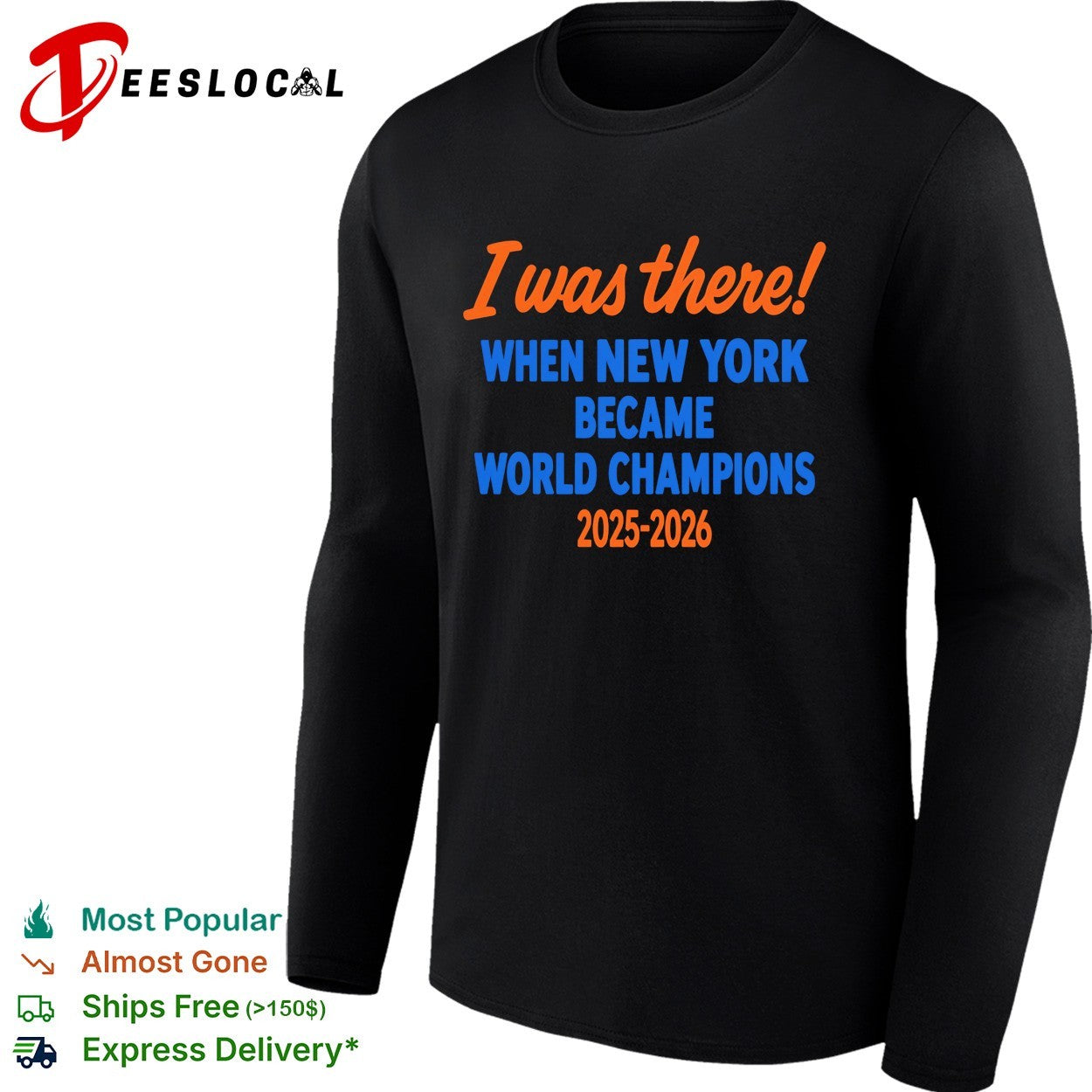 I was there when New York became World Champions 2025-2026 fan witness shirt