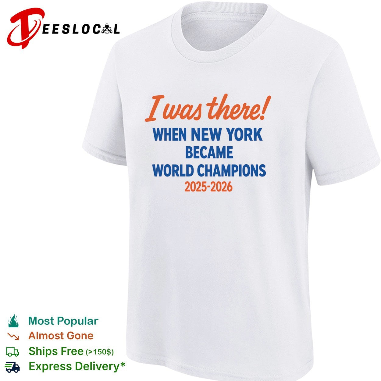 I was there when New York became world champions 2025 2026 shirt