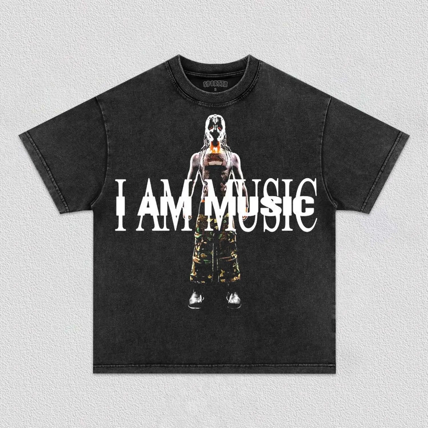 I AM MUSIC PLAYBOI CARTI TEE Style001 - clothing by TeeHivey.com (Image 1)