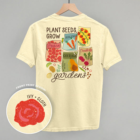 Plants Seeds, Grow Gardens (Back Print) - clothing by TeeHivey.com (Image 1)