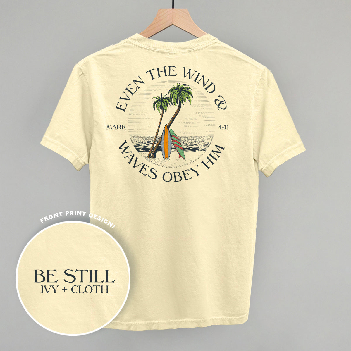 Even The Waves & Wind Obey Him (Back Print) - clothing by TeeHivey.com (Image 4)