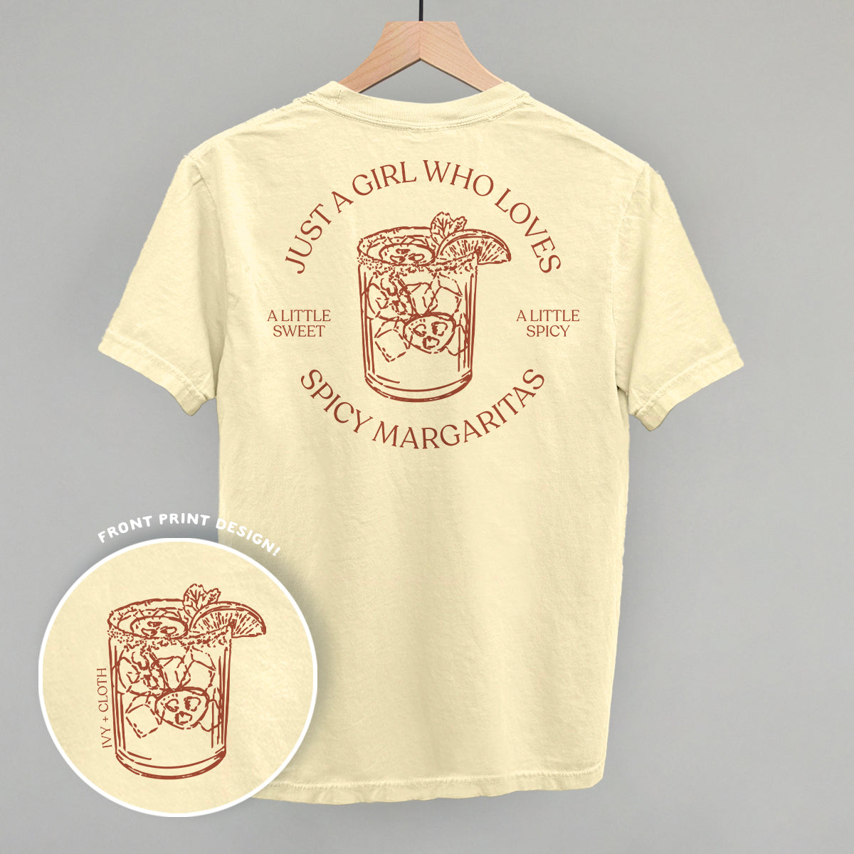 Just A Girl Who Loves Spicy Margaritas (Back Print) - clothing by TeeHivey.com (Image 2)