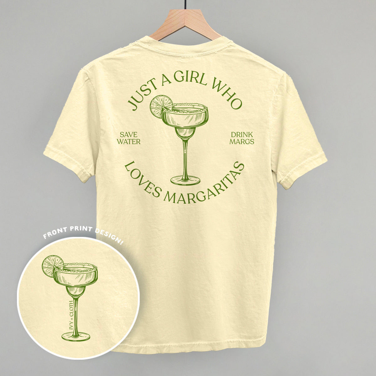 Just A Girl Who Loves Margaritas (Back Print) - clothing by TeeHivey.com (Image 2)