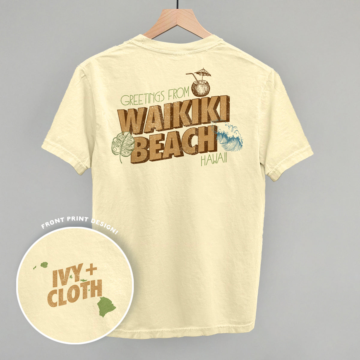 Greetings From Waikiki Beach (Back Print)