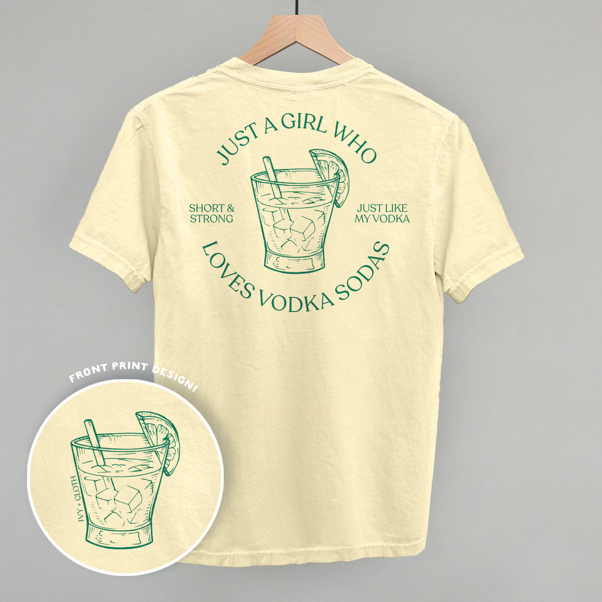 Just A Girl Who Loves Vodka Sodas (Back Print) - clothing by TeeHivey.com (Image 2)