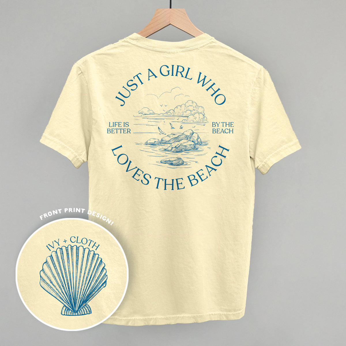 Just A Girl Who Loves The Beach (Back Print) - clothing by TeeHivey.com (Image 1)