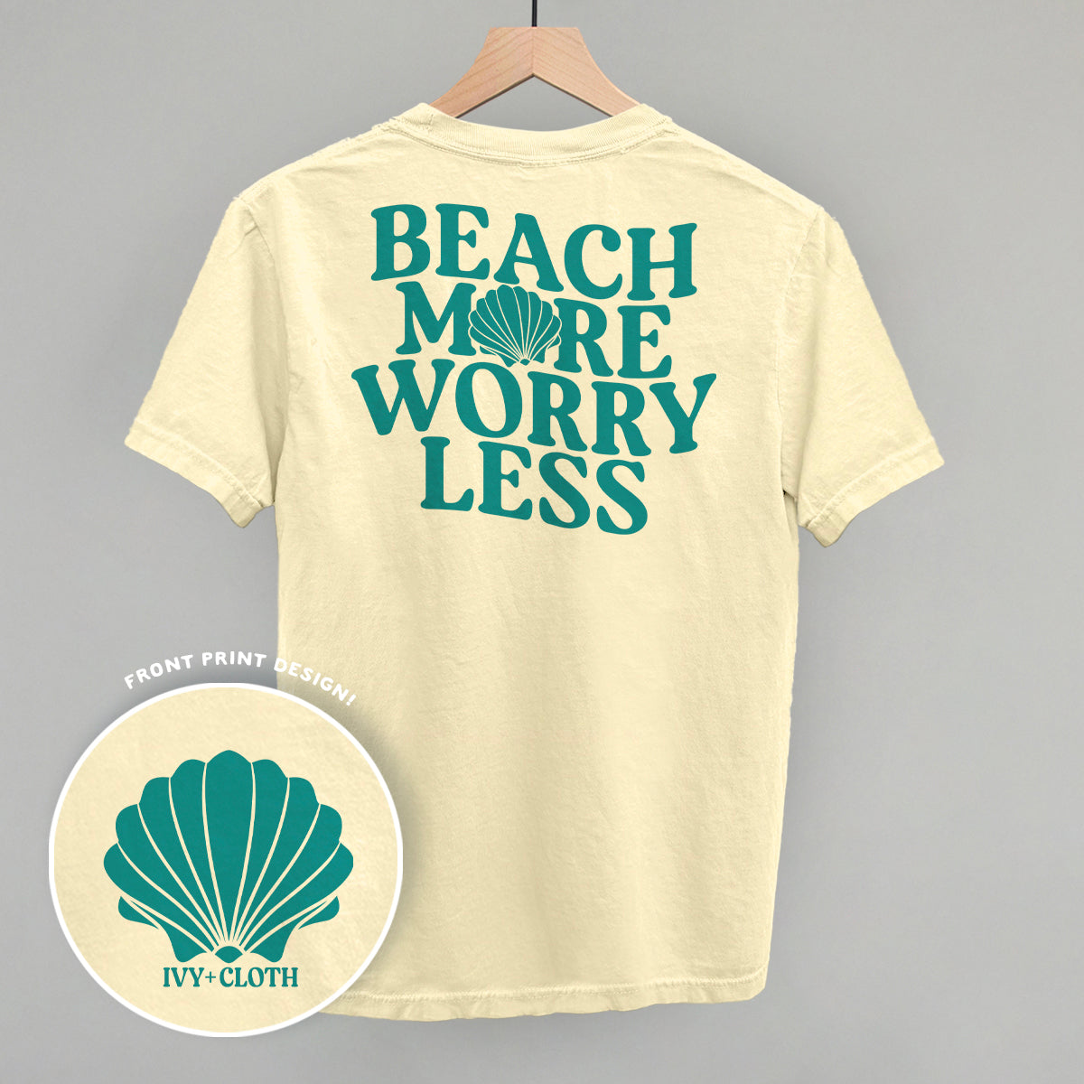 Beach More Worry Less (Back Print) - clothing by TeeHivey.com (Image 2)
