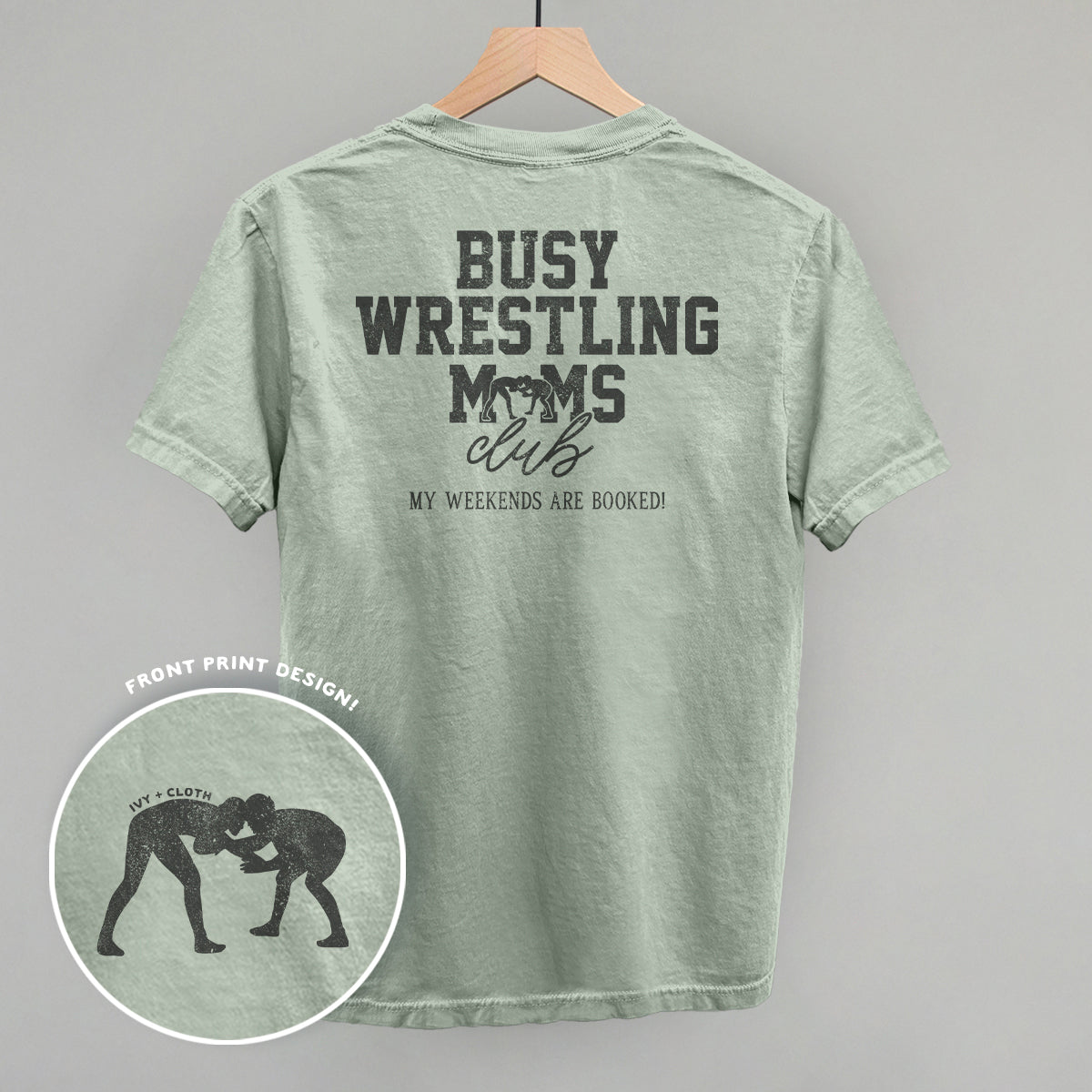 Busy Wrestling Moms Club (Back Print) - clothing by TeeHivey.com (Image 2)