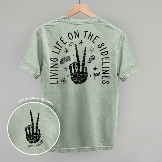 Living Life On The Sidelines Soccer (Back Print)