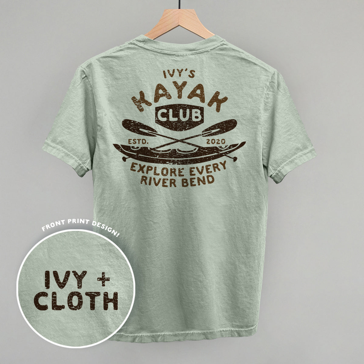 Ivy's Kayak Club (Brown) (Back Print) - clothing by TeeHivey.com (Image 2)