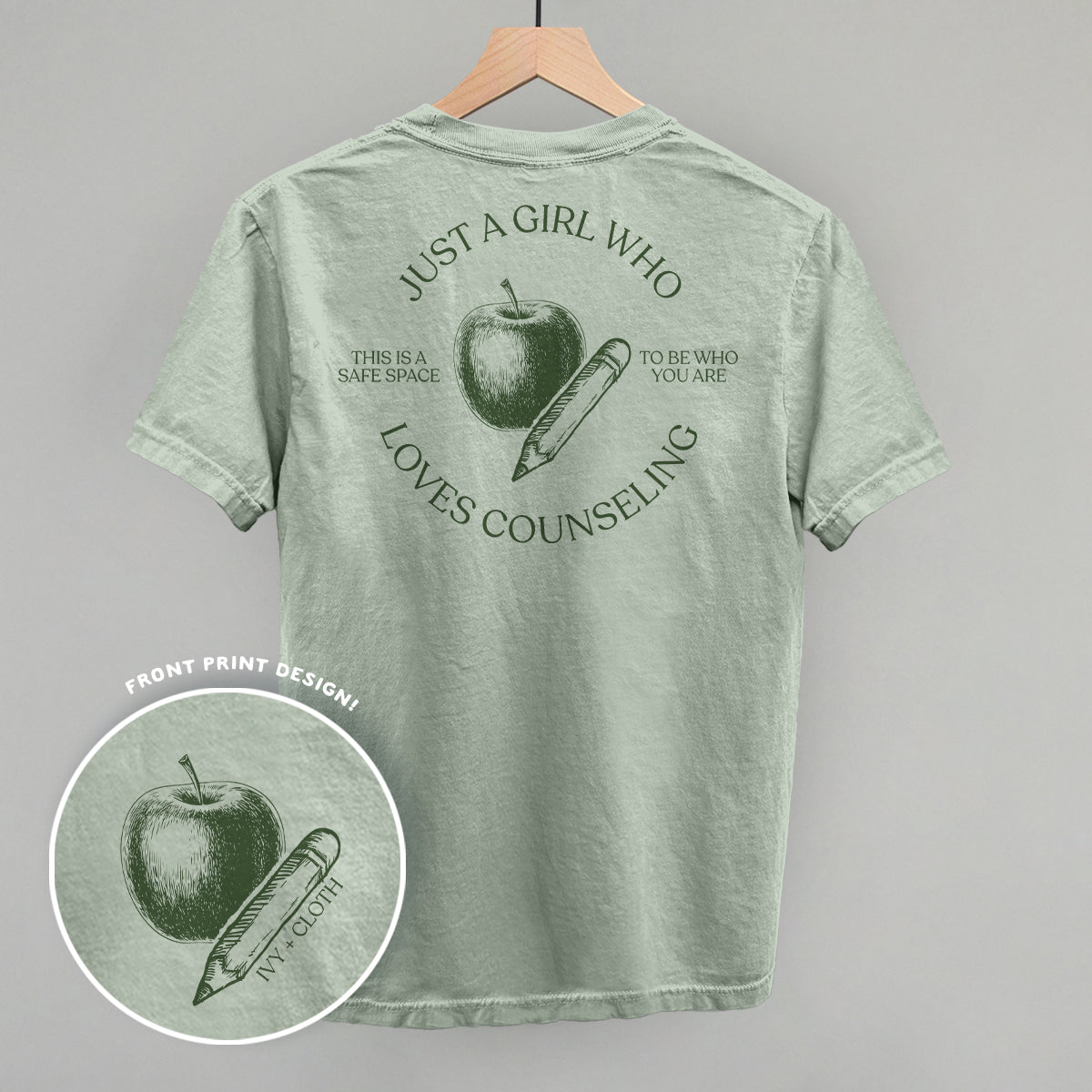 Just A Girl Who Loves Counseling (Back Print) - clothing by TeeHivey.com (Image 2)
