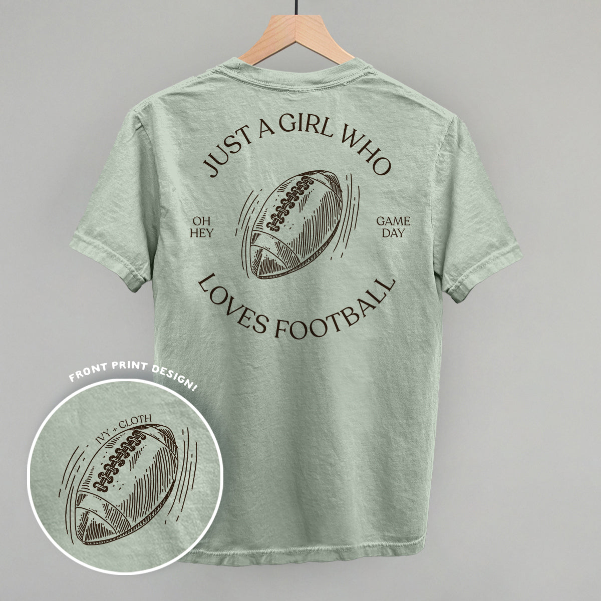 Just A Girl Who Loves Football (Back Print) - clothing by TeeHivey.com (Image 1)
