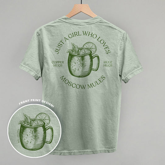 Just A Girl Who Loves Moscow Mules (Back Print) - clothing by TeeHivey.com (Image 1)