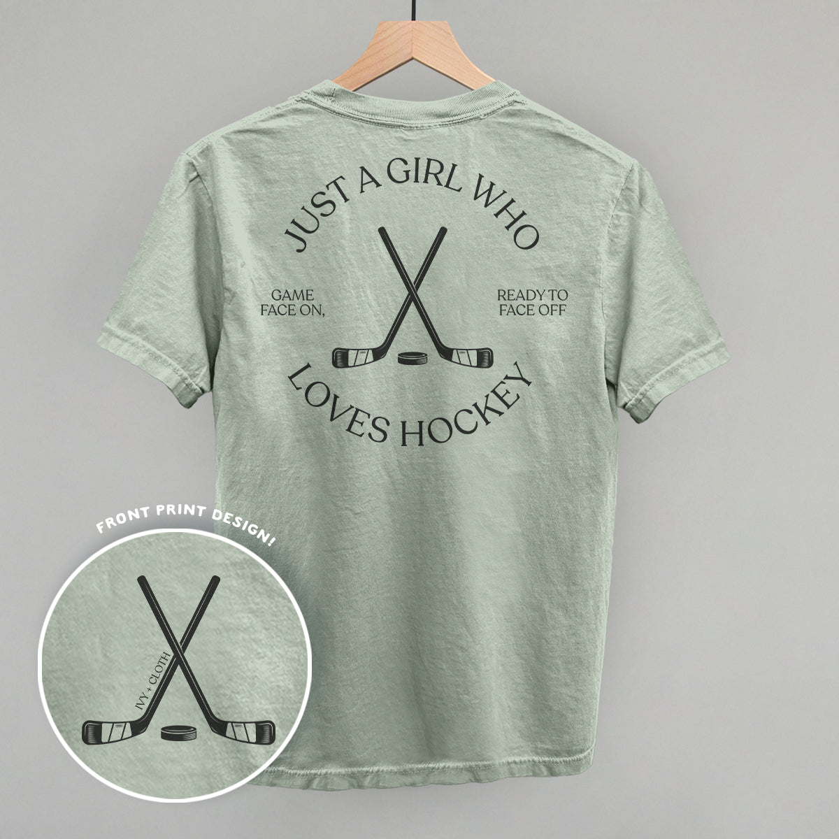 Just A Girl Who Loves Hockey (Back Print) - clothing by TeeHivey.com (Image 2)