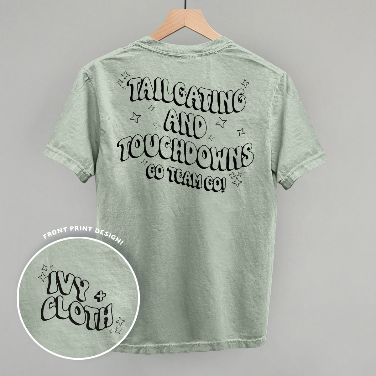 Tailgating and Touchdowns Black (Back Print)