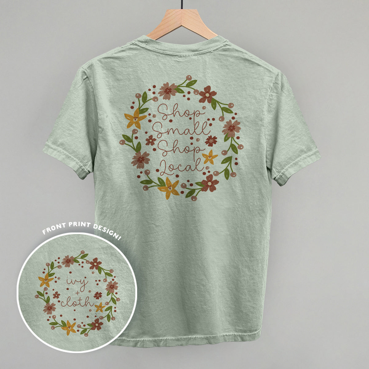 Shop Small Shop Local Back Print - clothing by TeeHivey.com (Image 2)