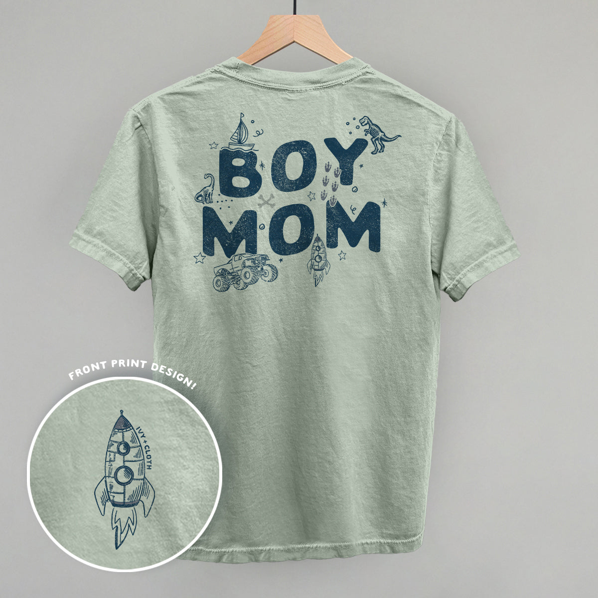 Boy Mom Doodles (Back Print) - clothing by TeeHivey.com (Image 2)