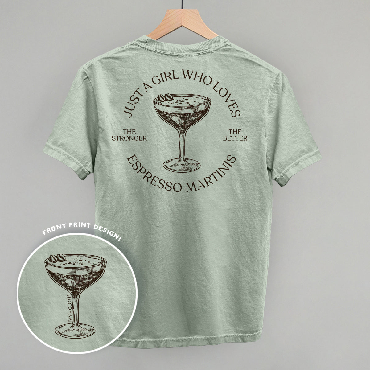 Just A Girl Who Loves Espresso Martinis (Back Print) - clothing by TeeHivey.com (Image 2)