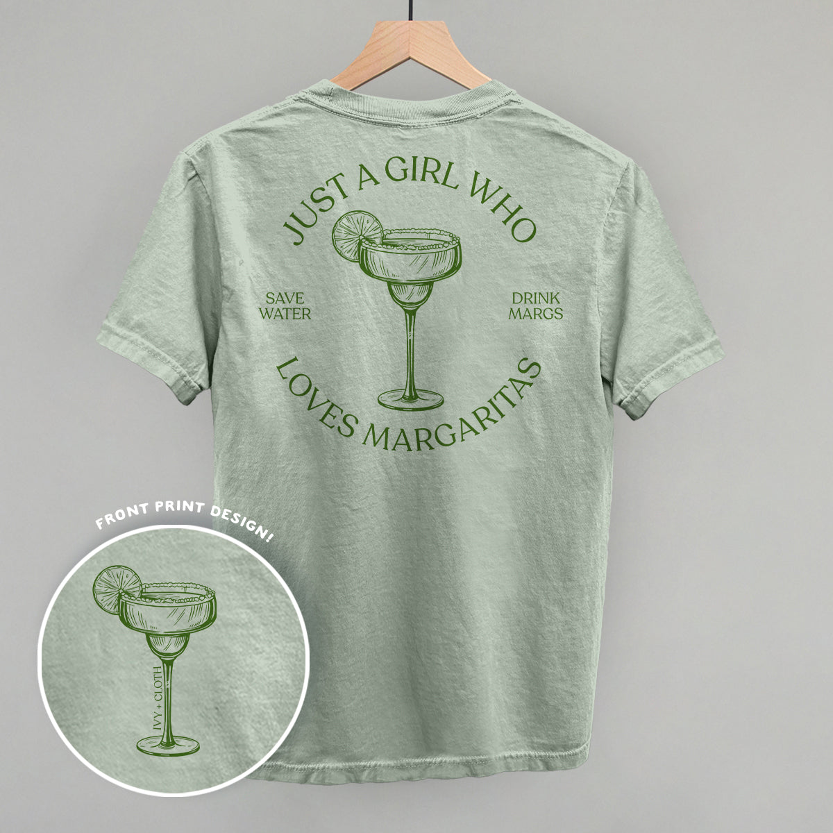 Just A Girl Who Loves Margaritas (Back Print) - clothing by TeeHivey.com (Image 1)