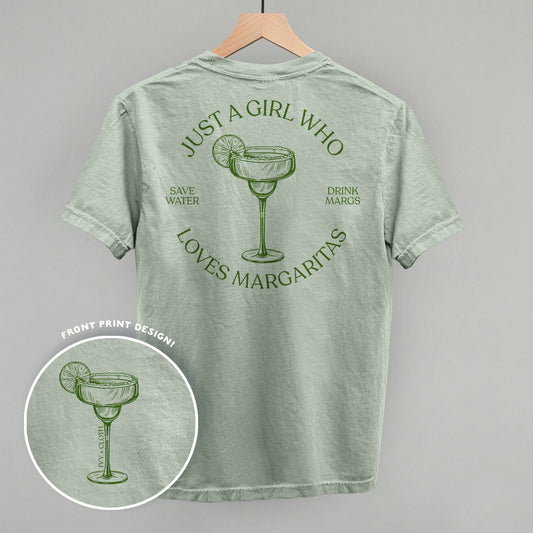 Just A Girl Who Loves Margaritas (Back Print) - clothing by TeeHivey.com (Image 1)