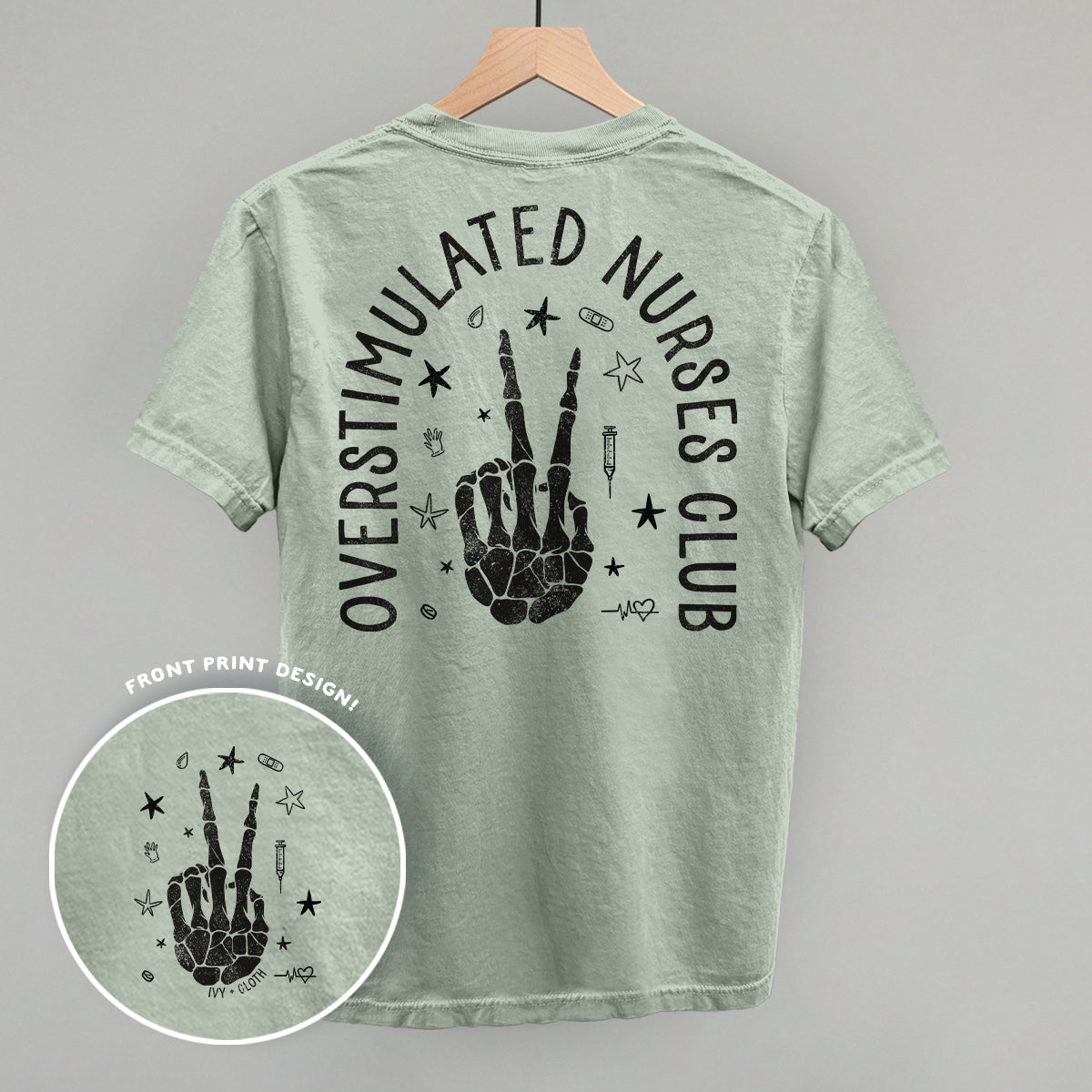 Overstimulated Nurses Club (Back Print) - clothing by TeeHivey.com (Image 2)