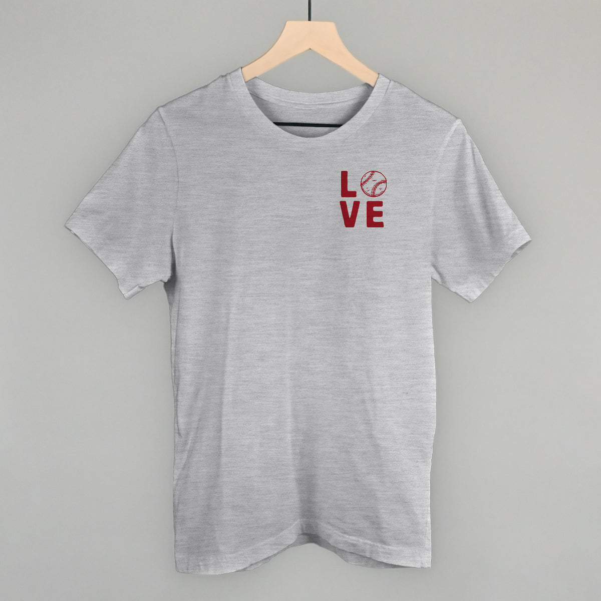 Love Stacked Baseball (Left Chest) - clothing by TeeHivey.com (Image 2)