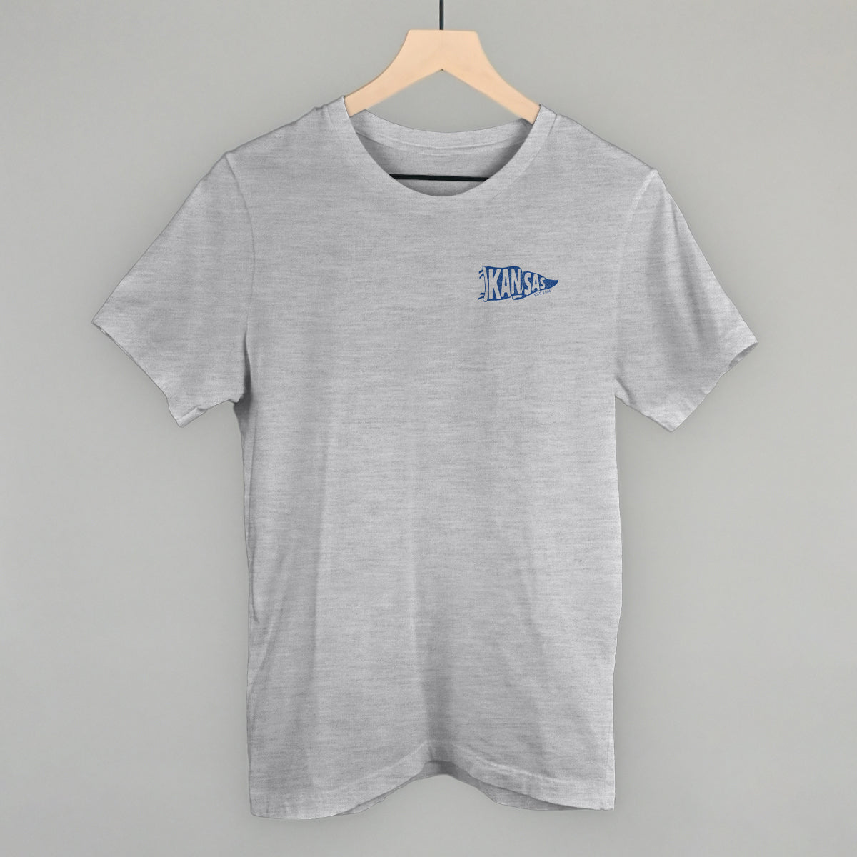 Kansas Pennant Flag (Left Chest) - clothing by TeeHivey.com (Image 2)