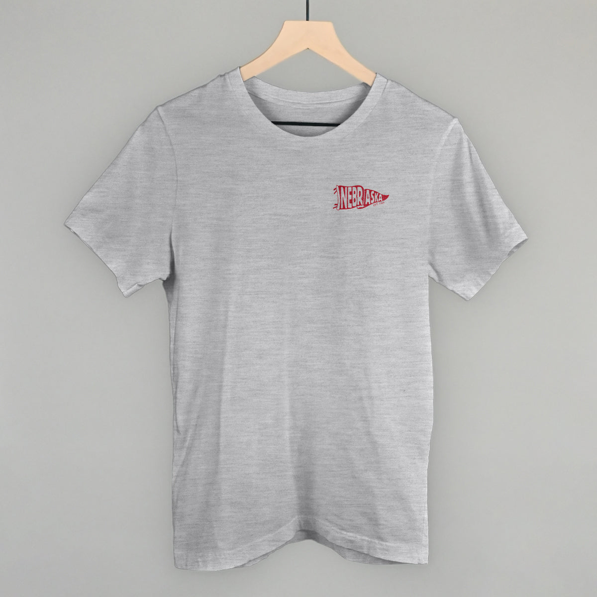 Nebraska Pennant Flag (Left Chest) - clothing by TeeHivey.com (Image 1)