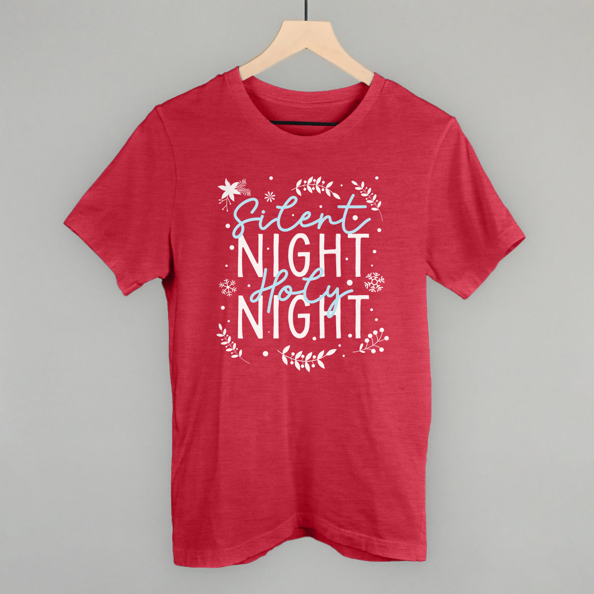 Silent Night Holy Night Blue & White Doodles - clothing by TeeHivey.com (Image 2)