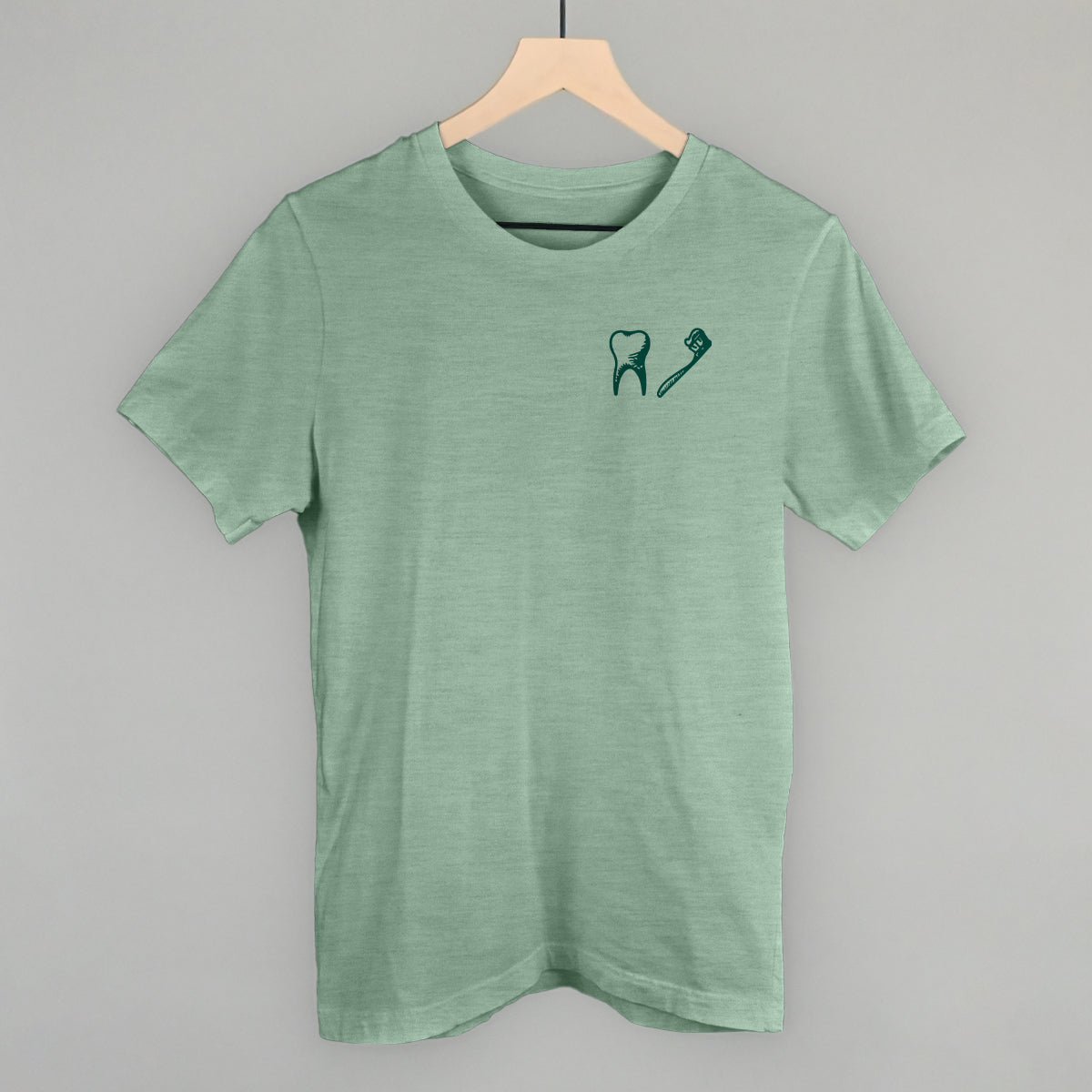 Tooth + Toothbrush (Left Chest) - clothing by TeeHivey.com (Image 2)