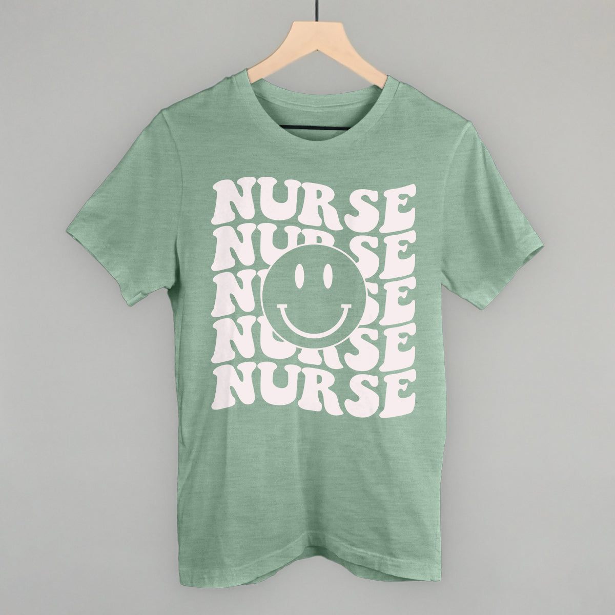 Retro Nurse Smiley (Repeated) - clothing by TeeHivey.com (Image 3)