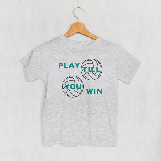 Play Till You Win Volleyball (Kids) - clothing by TeeHivey.com (Image 1)