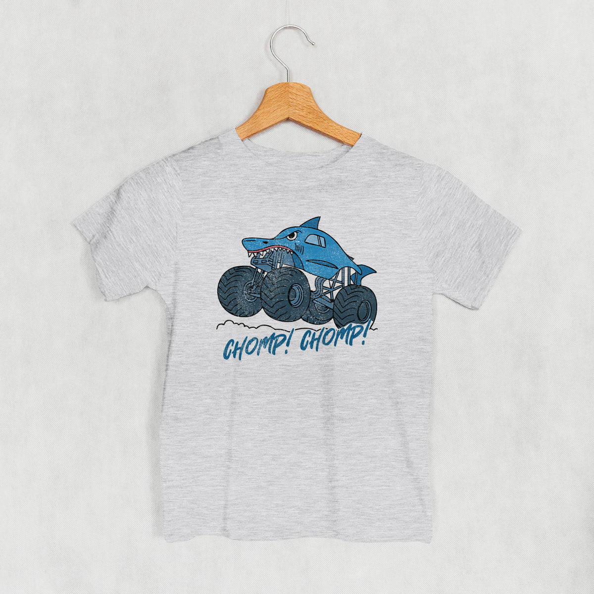 Chomp Chomp Shark Monster Truck (Kids) - clothing by TeeHivey.com (Image 1)