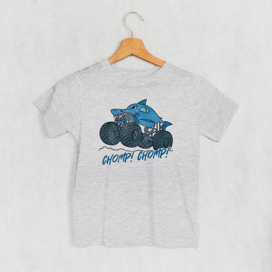 Chomp Chomp Shark Monster Truck (Kids) - clothing by TeeHivey.com (Image 1)
