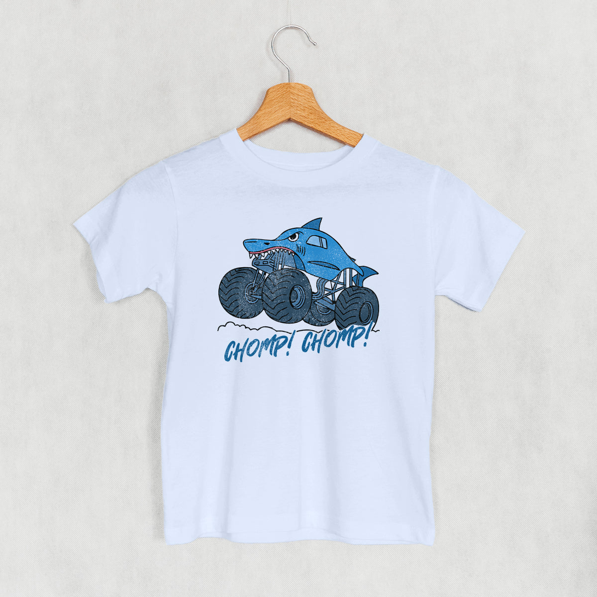 Chomp Chomp Shark Monster Truck (Kids) - clothing by TeeHivey.com (Image 2)