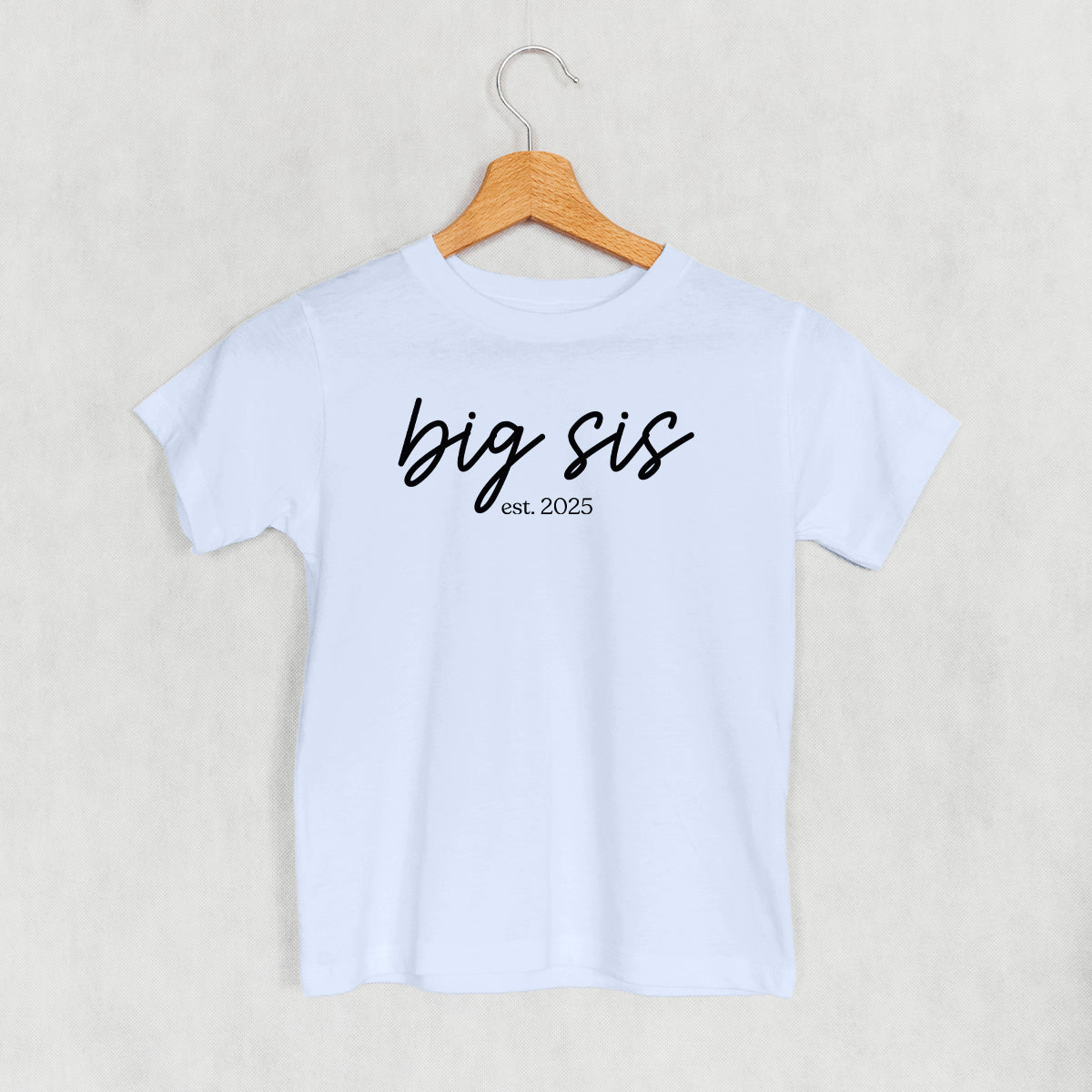 Big Sis Est. 2025 Script (Kids) - clothing by TeeHivey.com (Image 2)