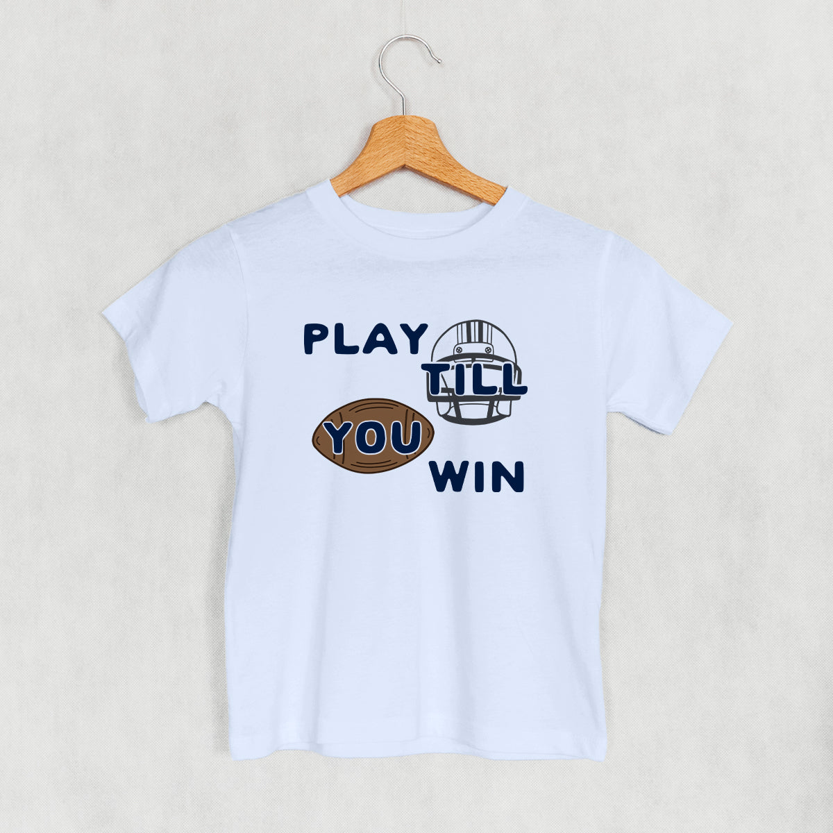 Play Till You Win Football (Kids) - clothing by TeeHivey.com (Image 3)