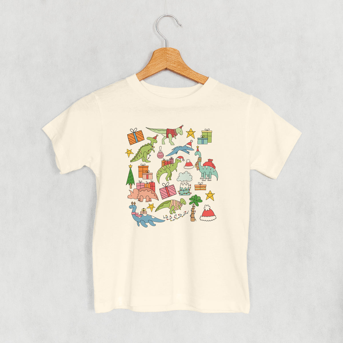 Christmas Dinosaur Collage (Kids) - clothing by TeeHivey.com (Image 2)