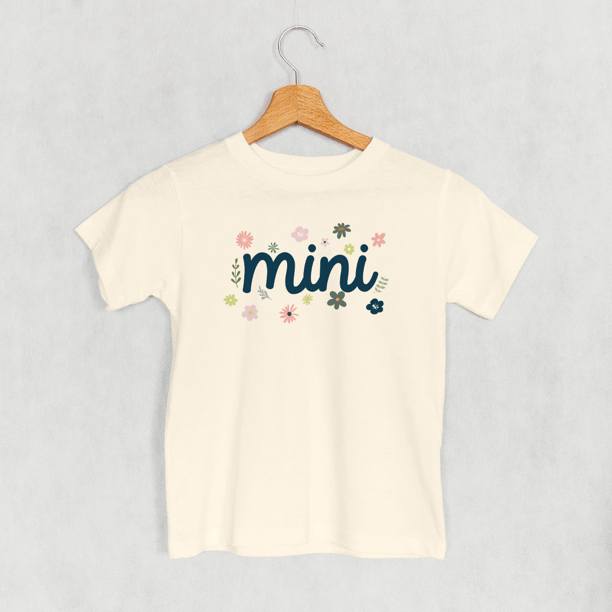 Mini (Dainty Flower Script) (Kids) - clothing by TeeHivey.com (Image 1)