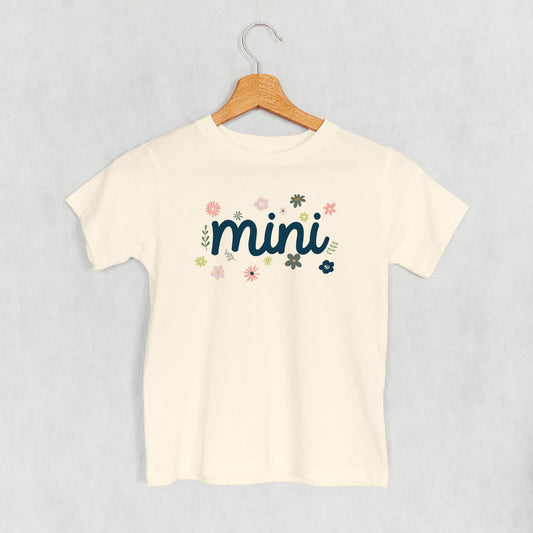 Mini (Dainty Flower Script) (Kids) - clothing by TeeHivey.com (Image 1)
