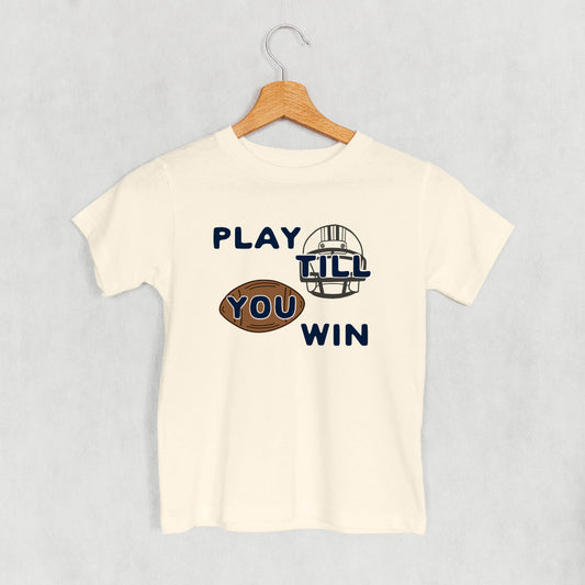 Play Till You Win Football (Kids) - clothing by TeeHivey.com (Image 1)