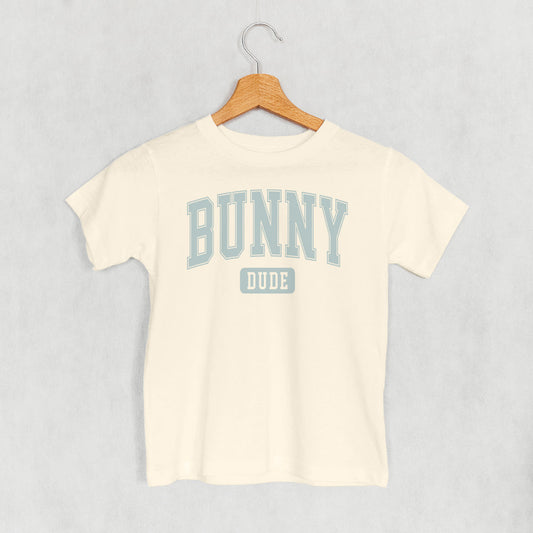 Bunny Dude Collegiate (Kids) - clothing by TeeHivey.com (Image 1)