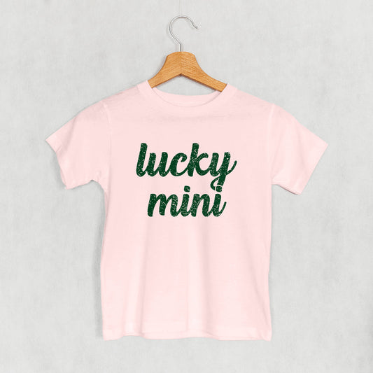 Lucky Mini Green Script (Kids) - clothing by TeeHivey.com (Image 1)
