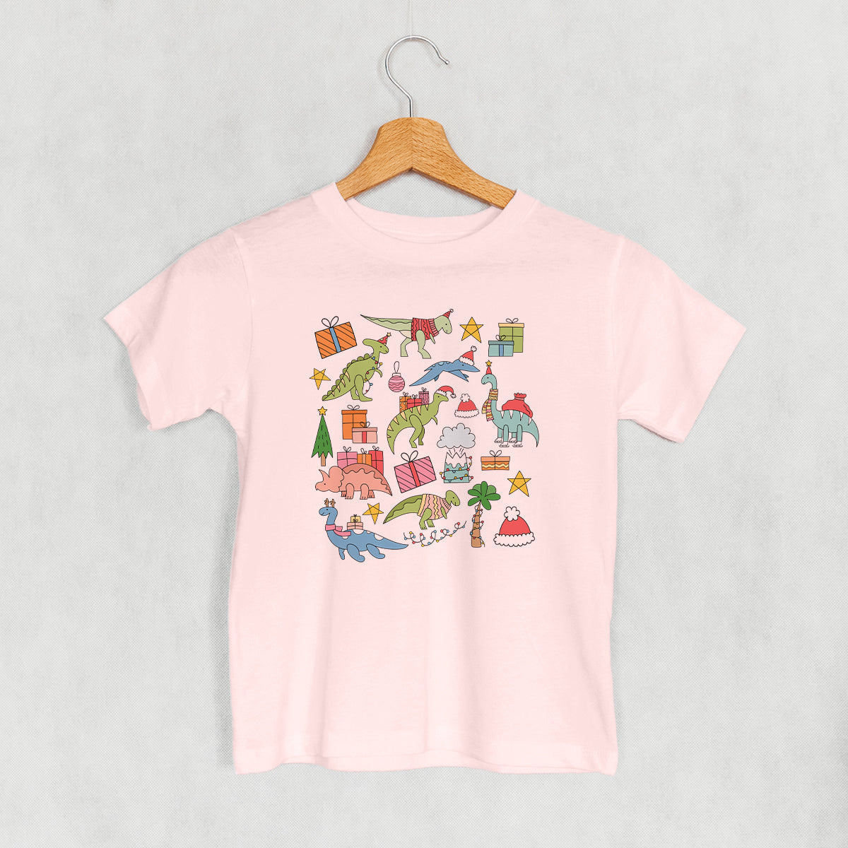 Christmas Dinosaur Collage (Kids) - clothing by TeeHivey.com (Image 3)